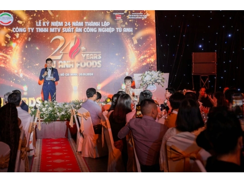 Hình ảnh và sảnh tiệc tại lễ kỷ niệm 24 năm thành lập công ty