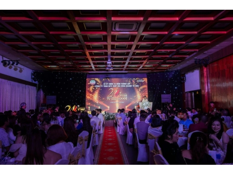 Hình ảnh và sảnh tiệc tại lễ kỷ niệm 24 năm thành lập công ty