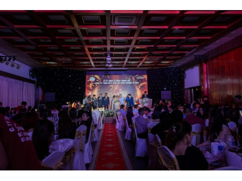 Hình ảnh và sảnh tiệc tại lễ kỷ niệm 24 năm thành lập công ty